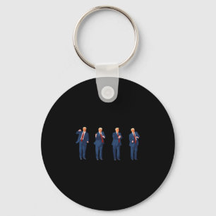 Trump Dance 4th Of July Trump 2025 1 Key Ring