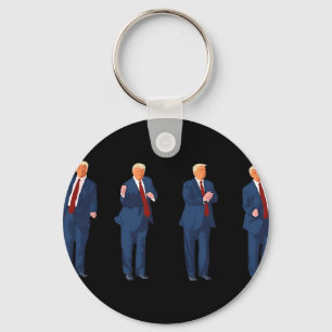 Trump Dance 4th Of July Trump 2025 Key Ring