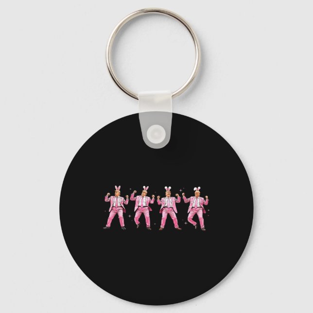 Trump Dance Easter Funny Trump Make Easter Great Key Ring (Front)