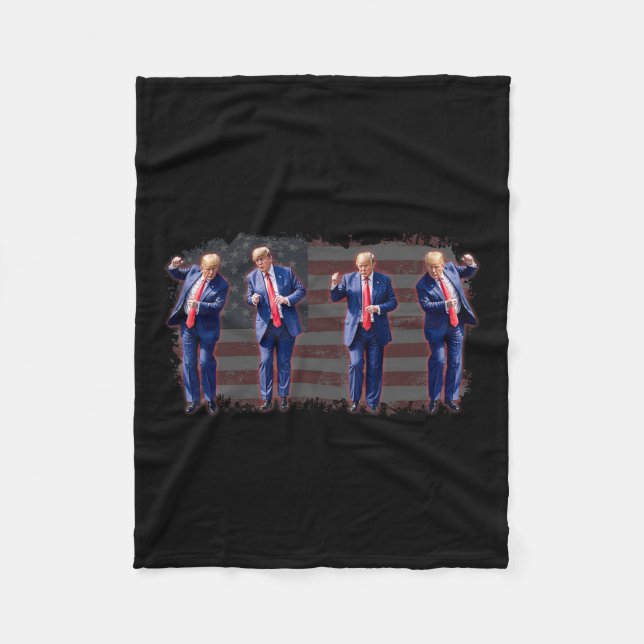 Trump Dance  Fleece Blanket (Front)