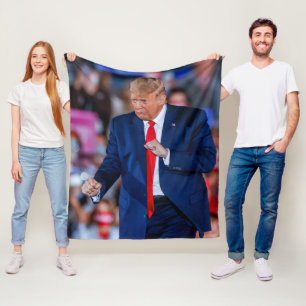 Trump Dance Funny Fleece Blanket