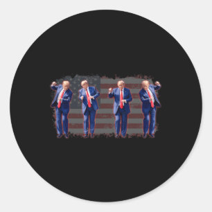 Trump Dance Pro Trump 2024 Trump President 45 47  Classic Round Sticker