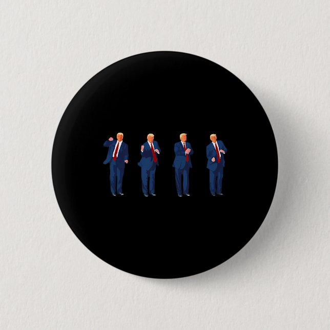 Trump Dance Pro Trump 2024 Trump President Mega  6 Cm Round Badge (Front)