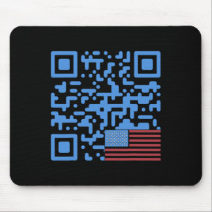 Trump Dance Qr Code Vintage Usa Flag Trump -elepha Mouse Mat