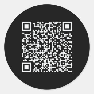 Trump Dance Qr Funny President Dance Code (on Back Classic Round Sticker