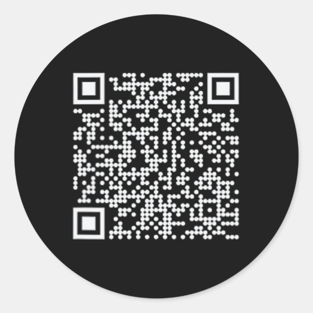 Trump Dance Qr Funny President Trump Dancing Code  Classic Round Sticker (Front)