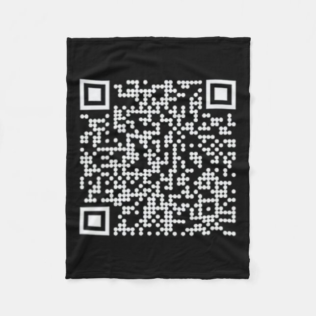 Trump Dance Qr Funny President Trump Dancing Code  Fleece Blanket (Front)