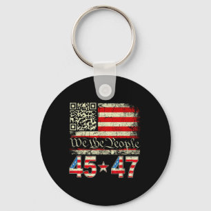 Trump Dance Troll Qr Funny Trump Dance Code Retro Key Ring