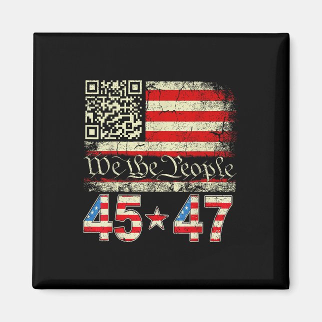 Trump Dance Troll Qr Funny Trump Dance Code Retro  Magnet (Front)