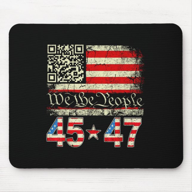 Trump Dance Troll Qr Funny Trump Dance Code Retro  Mouse Mat (Front)