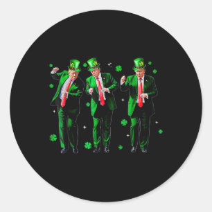 Trump Dance Trump 2024 Make St Patricks Day Great  Classic Round Sticker