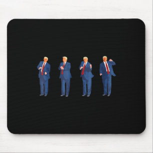 Trump Dancing America 47 And 4th Of July Fathers D Mouse Mat