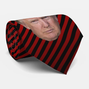TRUMP DARK RED AND BLACK TIE