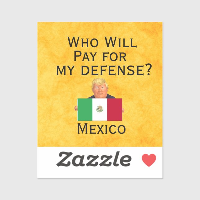 Trump Defence Custom-Cut Vinyl Sticker (Sheet)