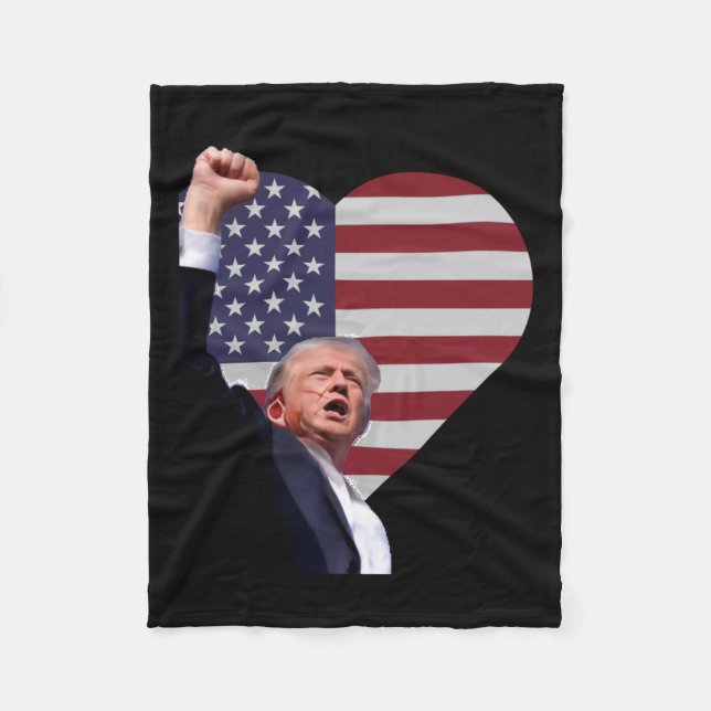 Trump Defiant  Fleece Blanket (Front)
