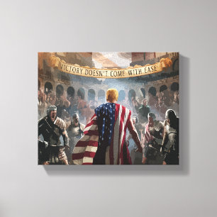 Trump depicted as a gladiator in an ancient Roman  Canvas Print