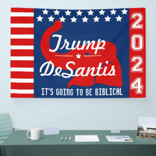 TRUMP DESANTIS 2024 BIBLICAL BANNER