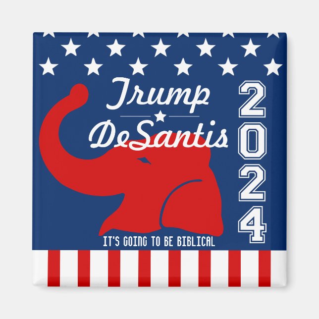 TRUMP DESANTIS 2024 BIBLICAL MAGNET (Front)