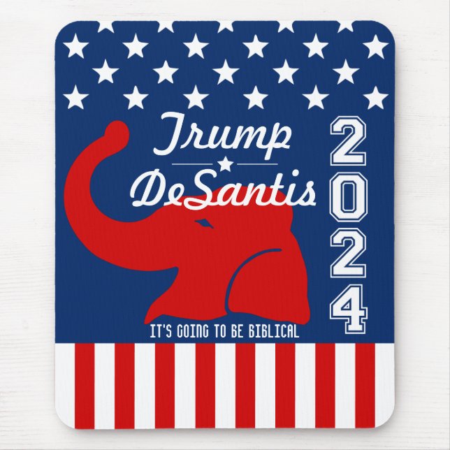 TRUMP DESANTIS 2024 BIBLICAL MOUSE MAT (Front)