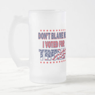 Trump DeSantis 2024 Frosted Glass Beer Mug