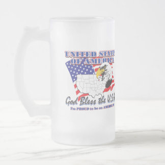 Trump DeSantis 2024 Frosted Glass Beer Mug