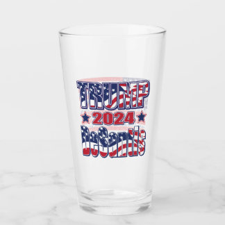 Trump DeSantis 2024 Glass