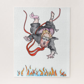 Trump Descends into the Fiery Pit Jig Saw Puzzle