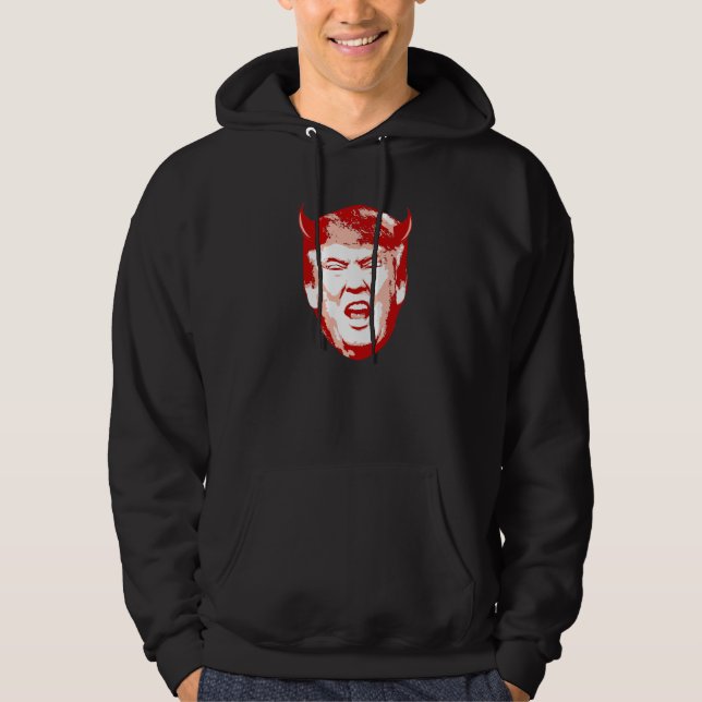 Trump Devil Head - Anti-Trump - Hoodie (Front)
