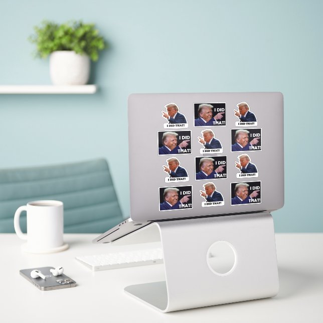 Trump did it 12 sticker sheet (Laptop On Desk)