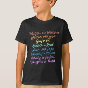 Trump Diversity Science Refugees Love Womens Right T-Shirt