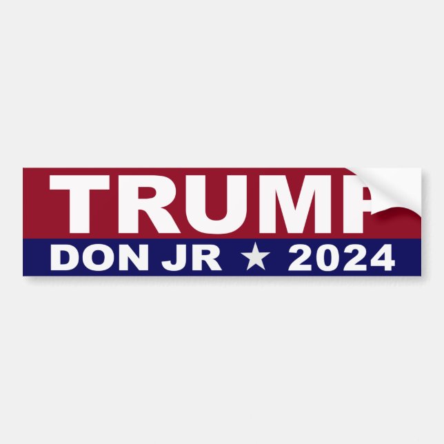 Trump Don Jr President 2024 bumper sticker  (Front)