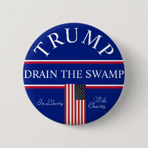 Trump Drain the Swamp 6 Cm Round Badge
