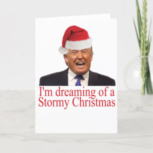 Trump, Dreaming of a Stormy Christmas Holiday Card