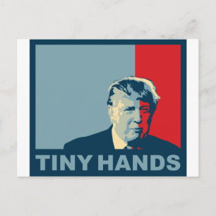 Trump/Drumpf: Tiny Hands (Hope colours) Postcard