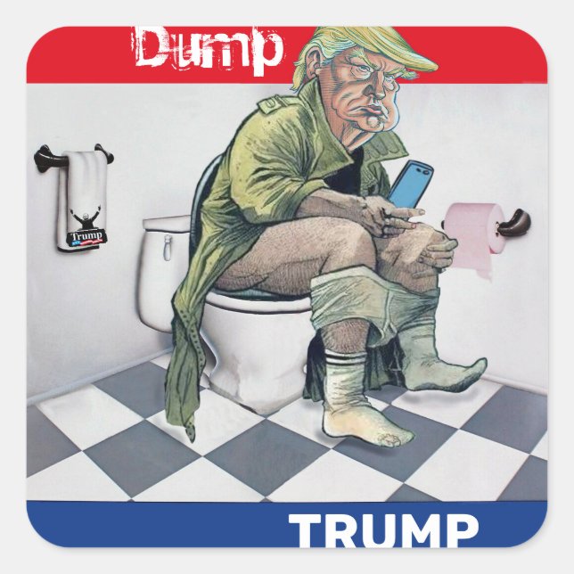 Trump Dump Square Sticker (Front)
