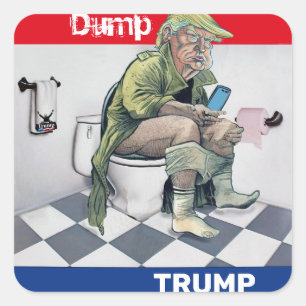 Trump Dump Square Sticker