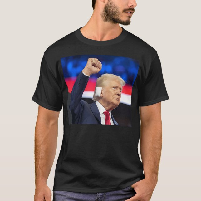 Trump Ear Bandage T-Shirt (Front)