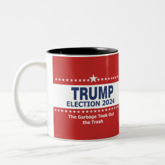 Trump Election 2024 The Garbage Took Out the Trash Two-Tone Coffee Mug