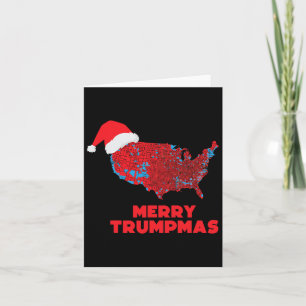 Trump Election Map Merry Christmas Holiday Santa H Card
