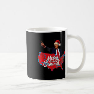 Trump Election Map Merry Christmas Holiday Santa H Coffee Mug