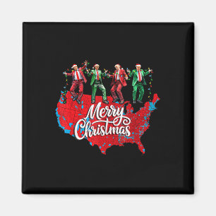 Trump Election Map Merry Christmas Holiday Santa H Magnet