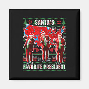 Trump Election Map Merry Christmas Holiday Santa H Magnet