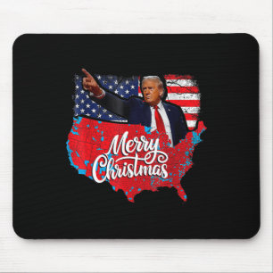 Trump Election Map Merry Christmas Holiday Santa H Mouse Mat