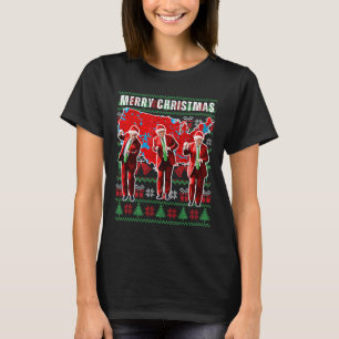 Trump Election Map Merry Christmas Holiday Santa H T-Shirt