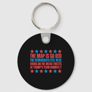 Trump Election Poem Red Map Valentine Inauguration Key Ring