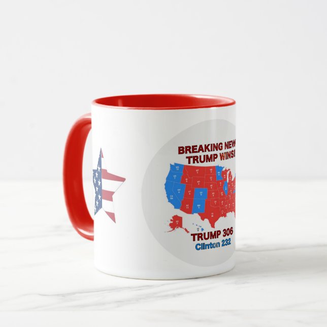 Trump Election Results 2016 Map Mug (Front Left)