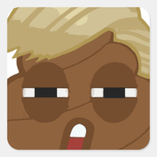 Trump Emoji Poop Funny Square Sticker