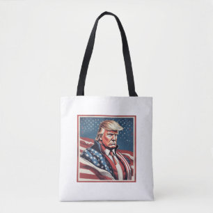 Trump Epic American Flag Tote Bag