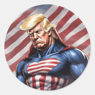 Trump Epic Superhero Sticker