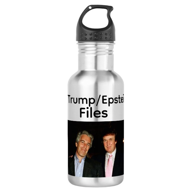 Trump/Epstein Files Water Bottle (Front)